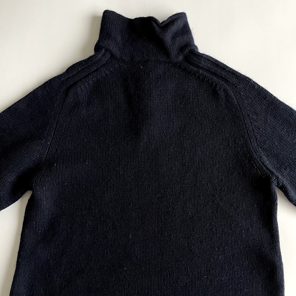 Vintage J. Crew Navy Wool Polo Sweater Size M - Picture 10 of 15